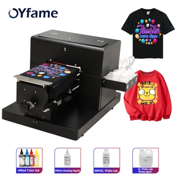 Принтер OYfame A4 DTG Планшетный Принтер A4 для Печати Текстильной одежды на футболках Печатная машина A4 DTG С текстильными чернилами